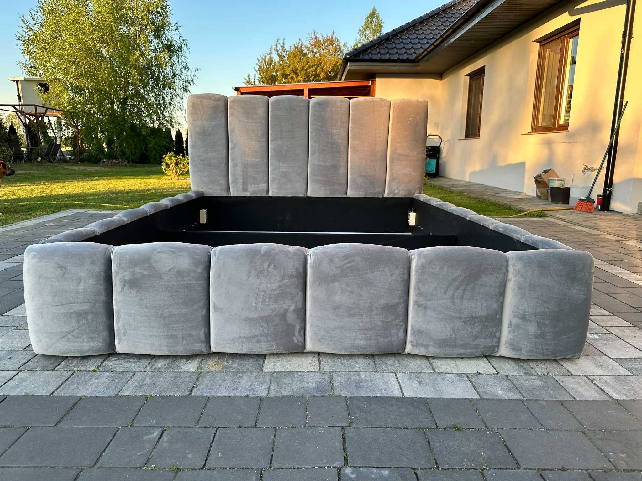 Łóżko tapicerowane Bali 160x200 z pojemnikiem na pościel + stelaż