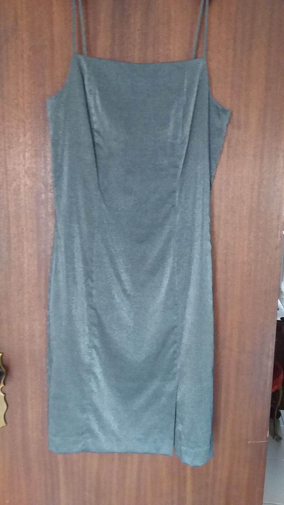 Vestido  Salsa jeans  cinza brilhante novo