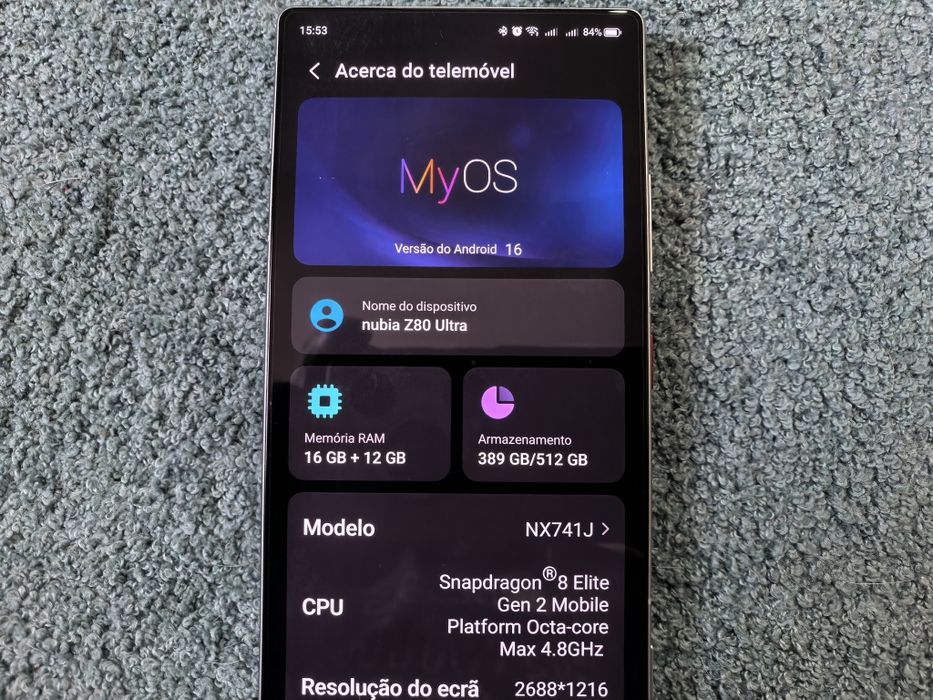 Nubia Z80 Ultra Como novo!