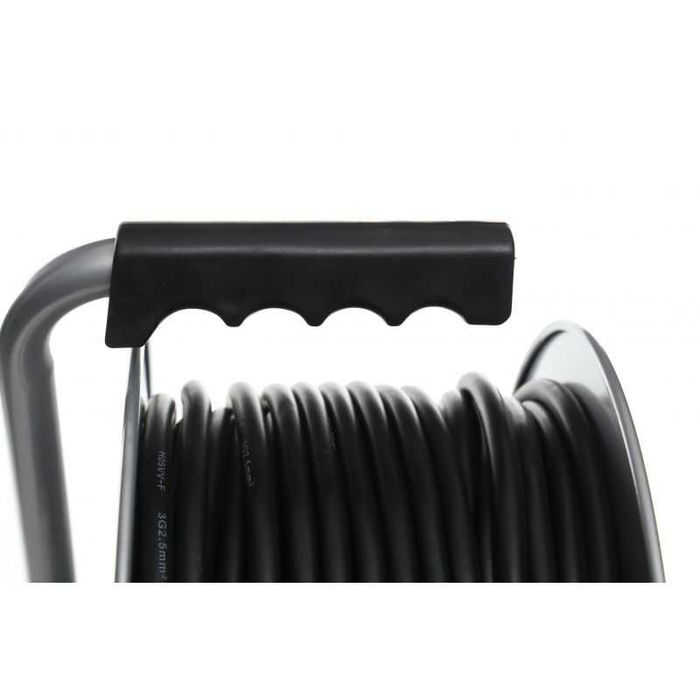 Przedłużacz  bębnowy zwijak 50m 4 gniazda metalowy stelaż i bęben