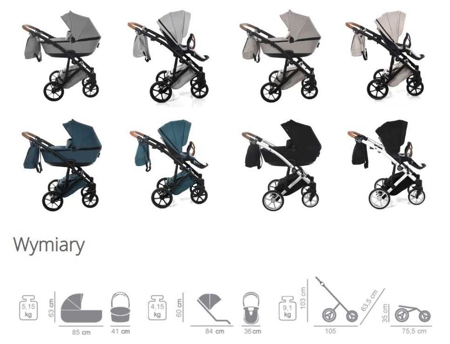 WÓZEK WIELOFUNKCYJNY Junama Space 2w1 Lekki Amortyzacja