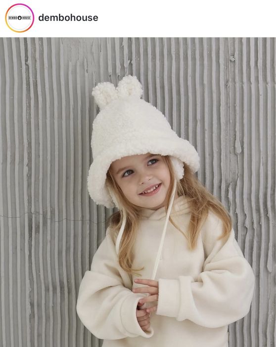 Зимова шапка панама тедді 18-24 міс