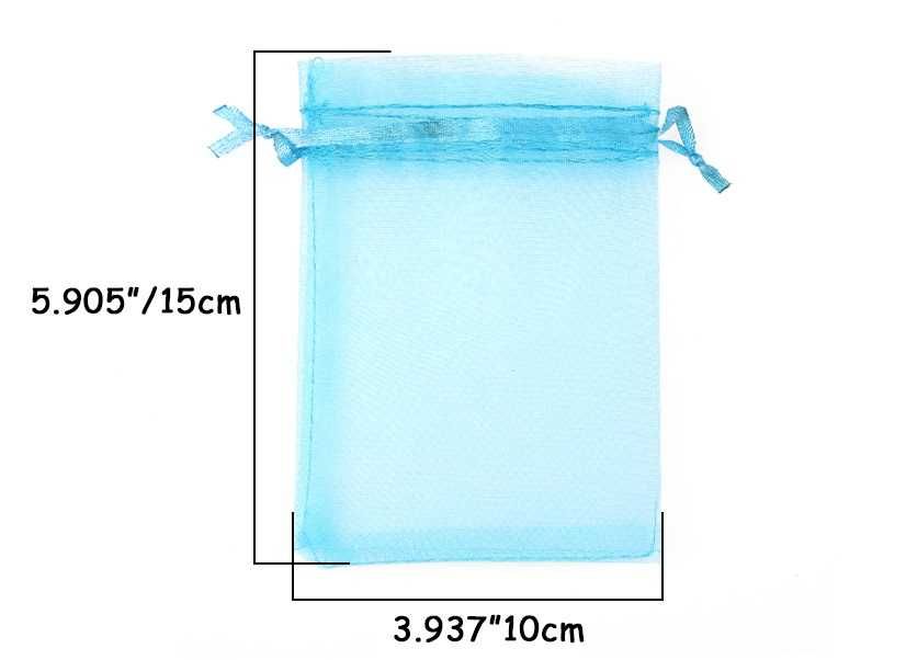 Woreczki Z Organzy Małe Torebki Na Prezent MIX Kolorów 10x15 cm 50 Szt