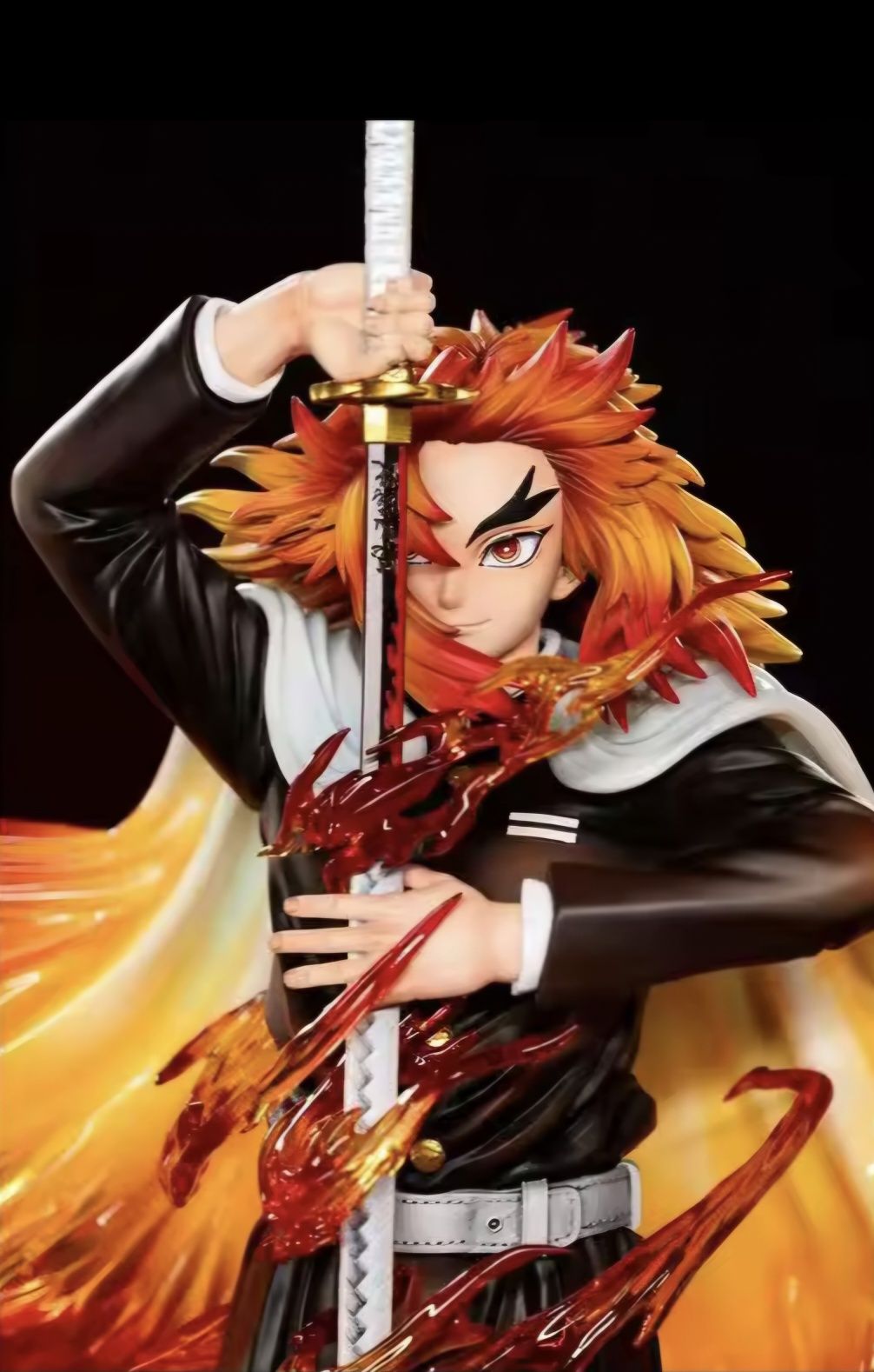 Estátua do anime Demon Slayer do personagem Rengoku com 30 centímetros