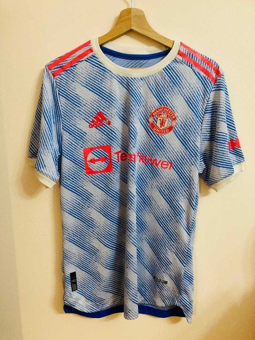 Koszulka Piłkarska XL Niebieska Adidas – Manchester United 2021/22