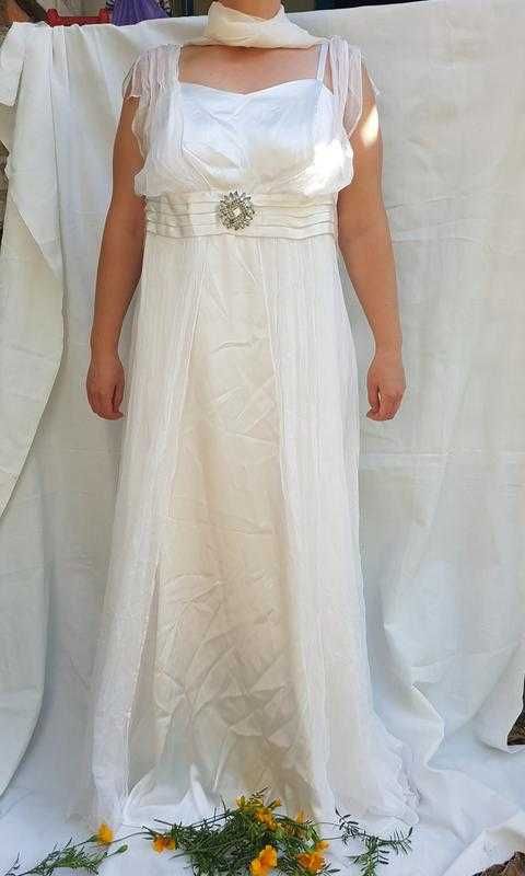 Evans нова шовкова весільна сукня  великого розміру