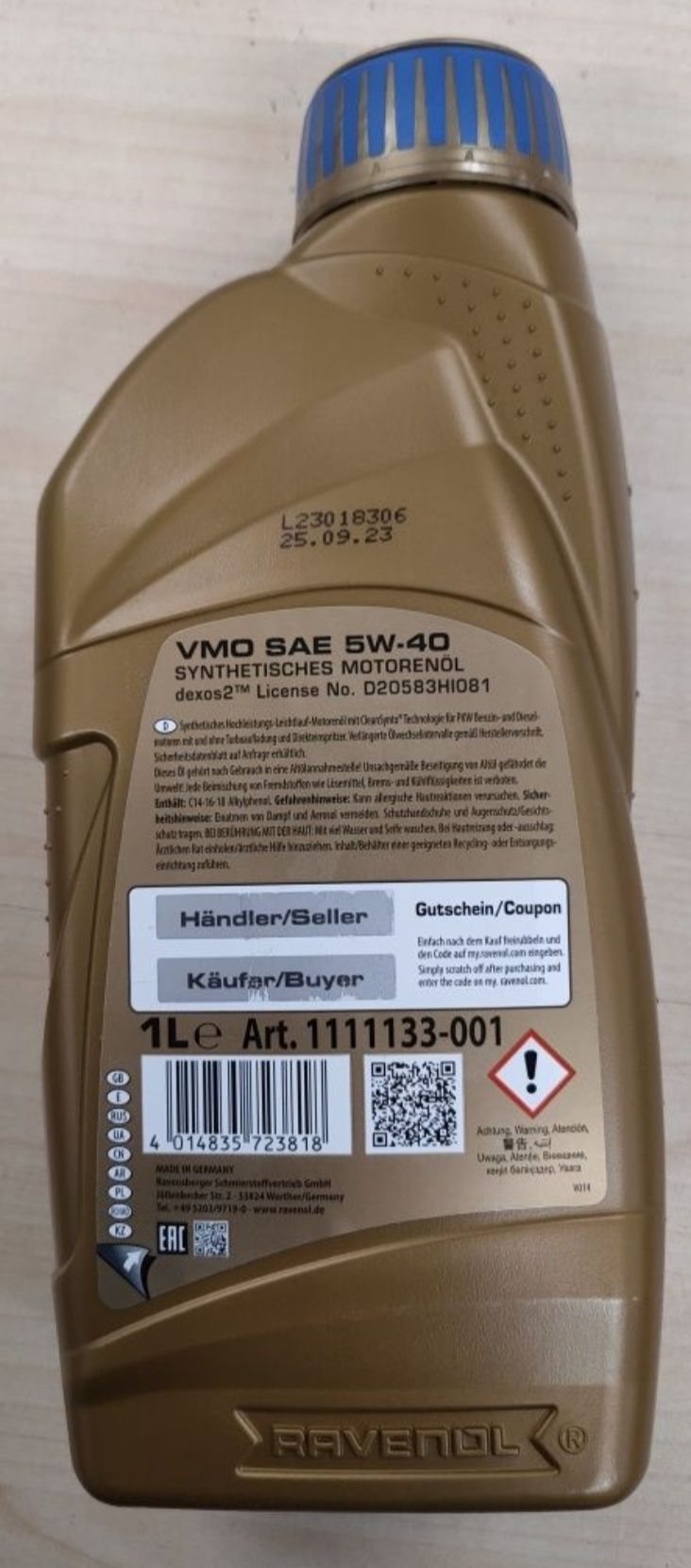 Ravenol VMO CleanSynto 1 l 5W-40