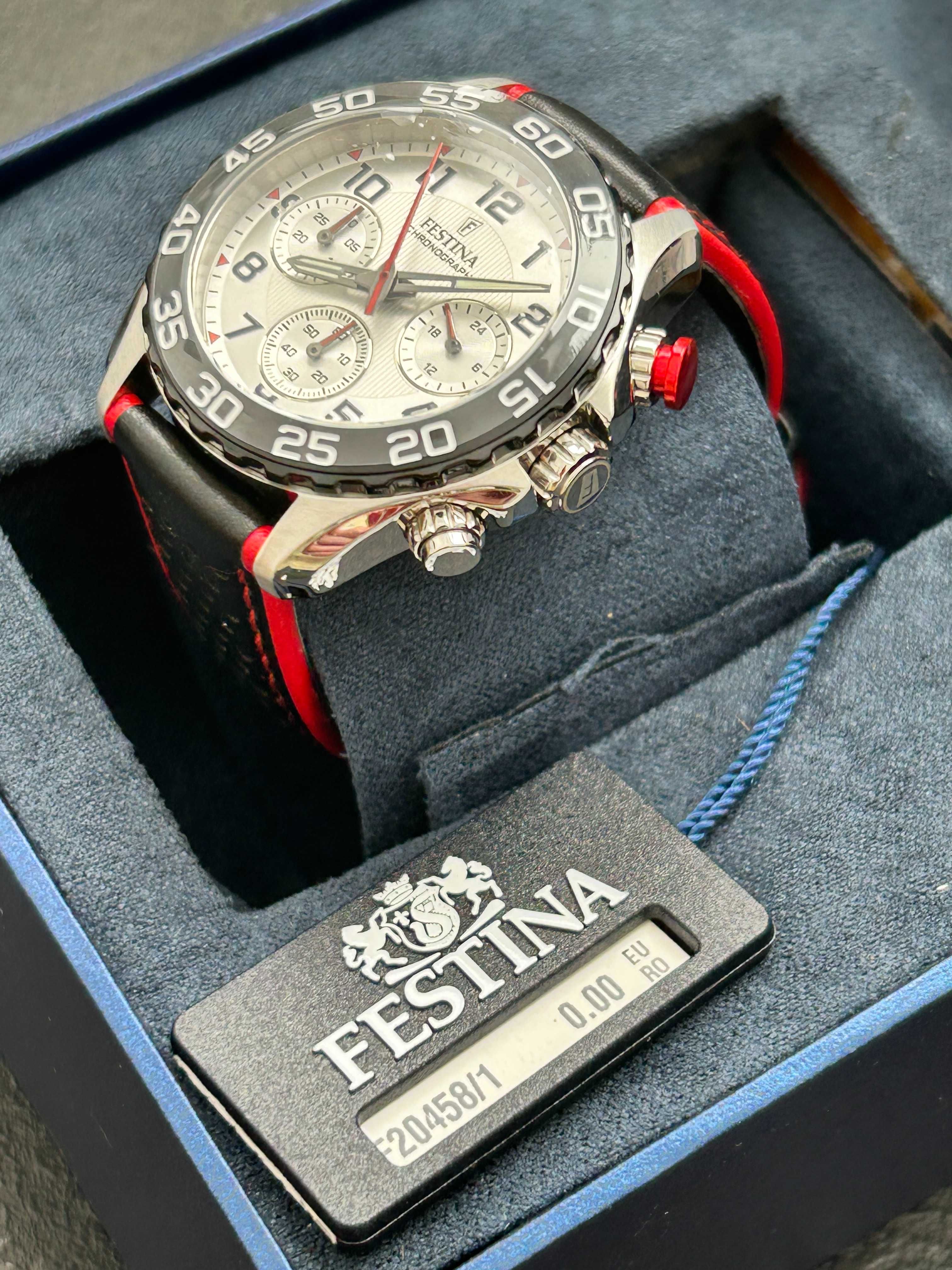 zegarek Festina F20458-1 - Bracelet Cuir Noir