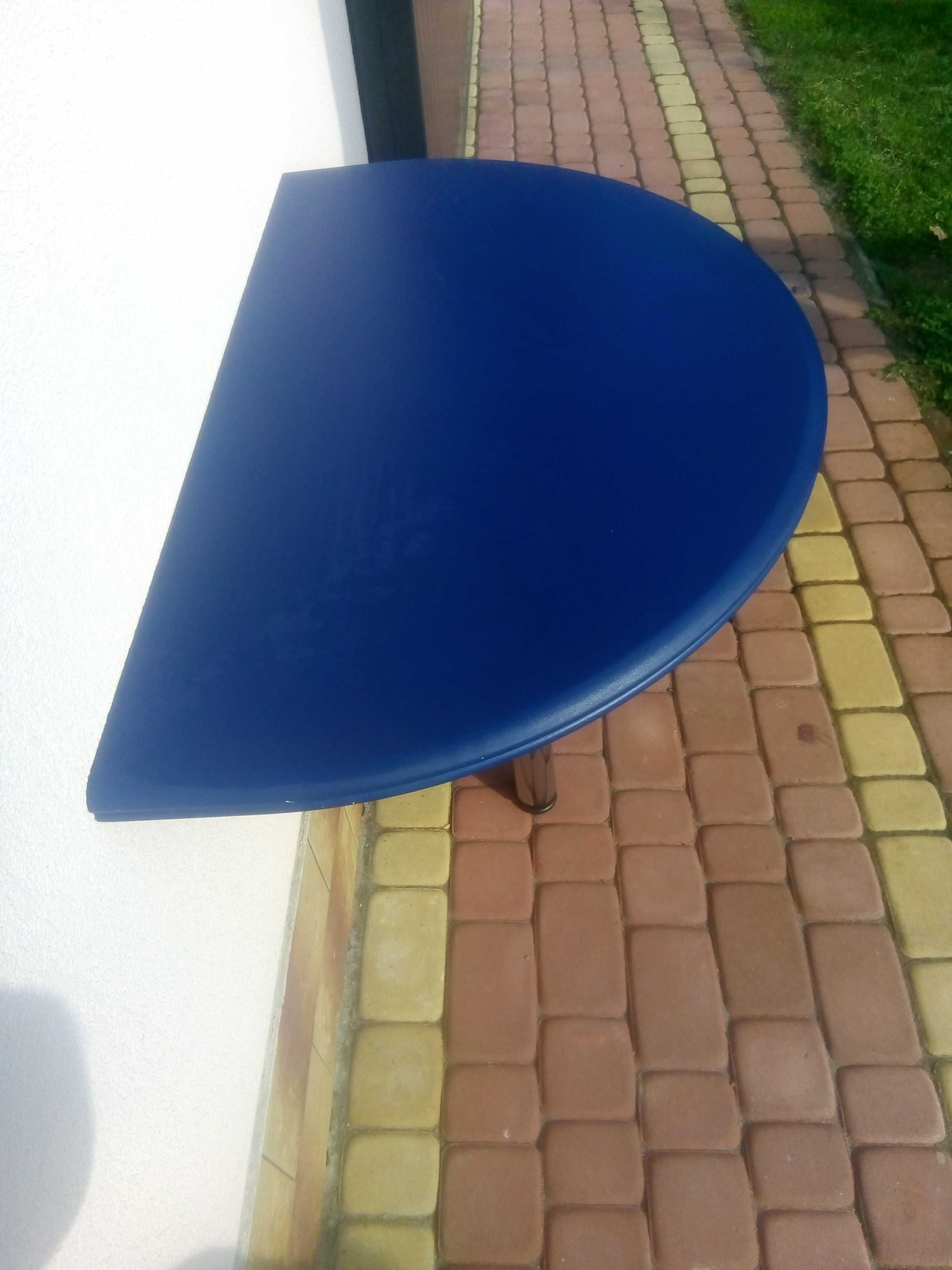 Stół walec kolor  buk i na stopie chrom  do ściany łużka pół koła