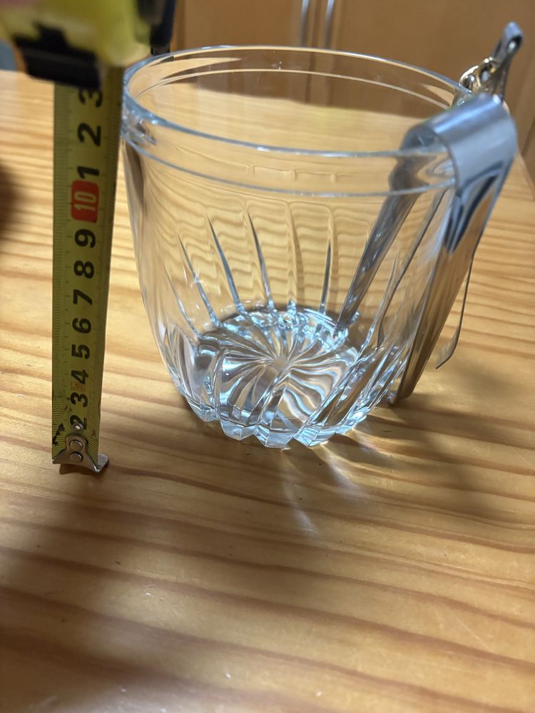 Balde para gelo com pinça inox