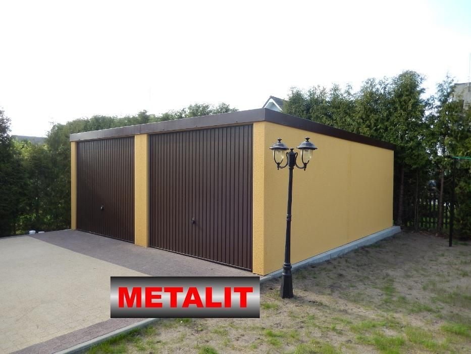 Garaż tynkowany Garaże Tynkowane Blaszane Blaszak Altana Domek