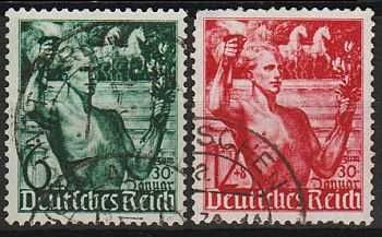 1938 - Рейх - 5 лет правления Гитлера Mi.660-61 _5,0 Євро