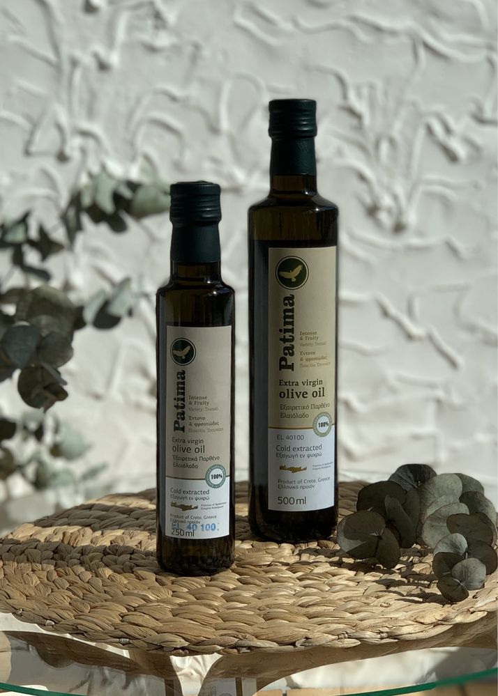 Оливкова олія Patima, 1й хол віджим, 500мл скло, Греція, о. Крит