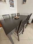 Conjunto mesa extensivel 180/240 + 6 cadeiras EKEDALEN