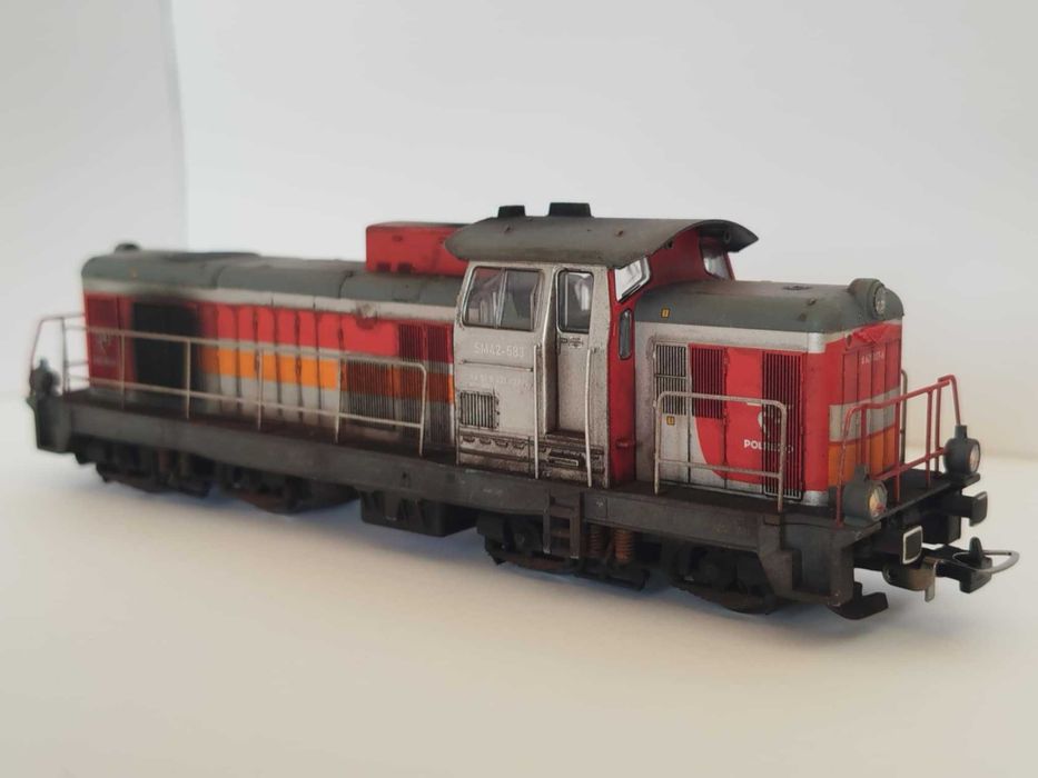 Lokomotywa SM-42 nr 583 PIKO H0 z dekoderem jazdy DCC po patynowaniu
