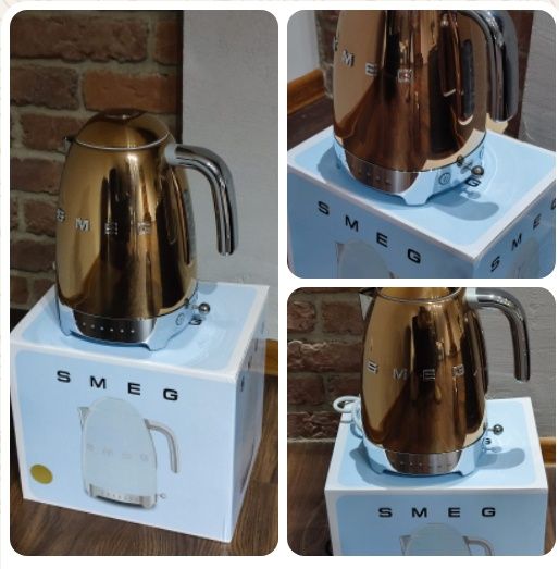 Czajnik elektryczny Smeg z regulacją temperatury 1,7 l gold rose różow