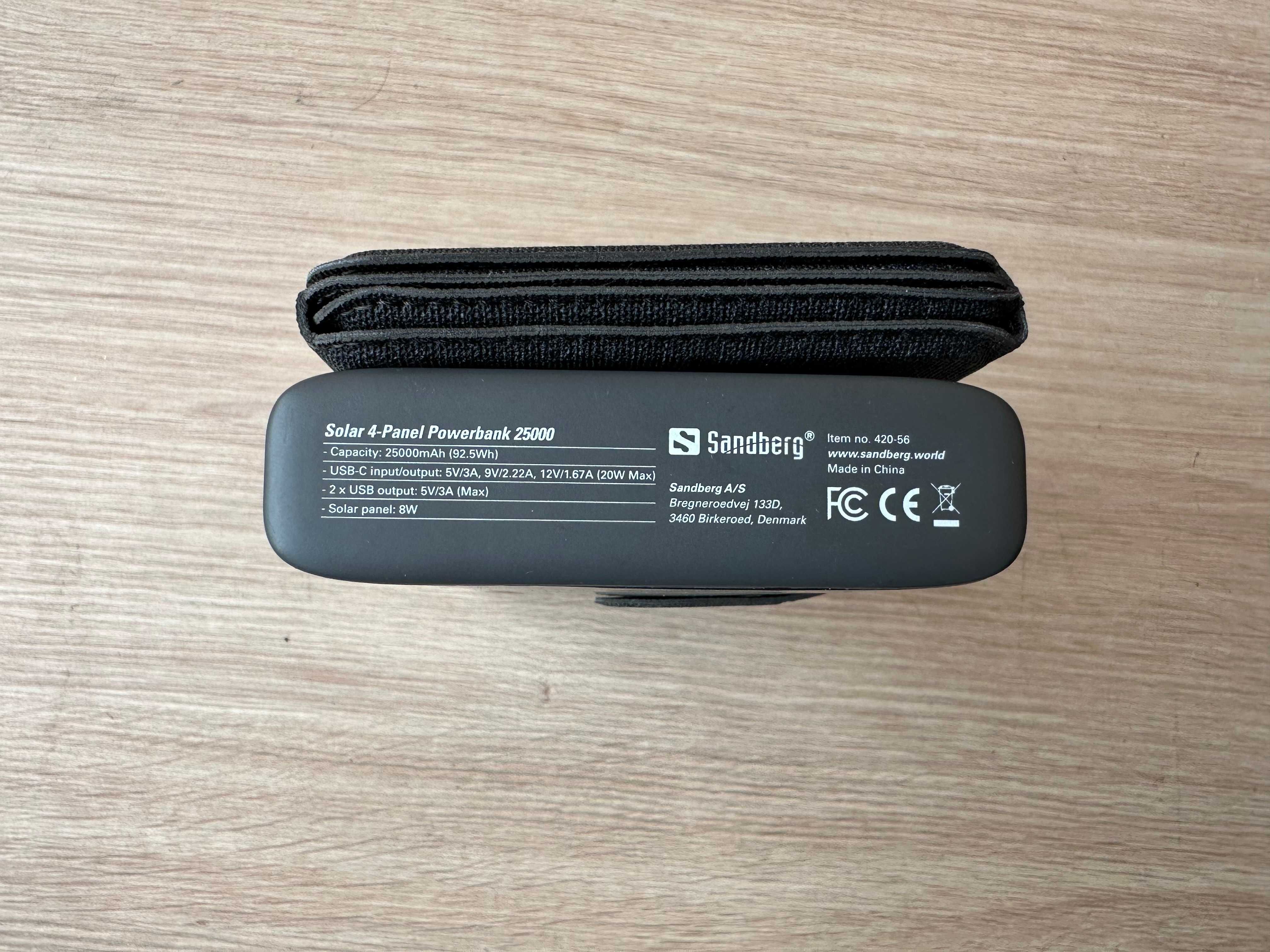 Павербанк PowerBank Sandberg Solar 4-Panel 25000, 25000mAh