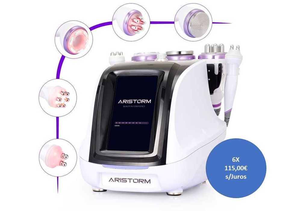 Máquina Aristorm  5 in1 Cavitação Agora 6X 115,00€  s/Juros