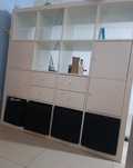 Ikea Kallax biały połysk 147x147 zi wkładami