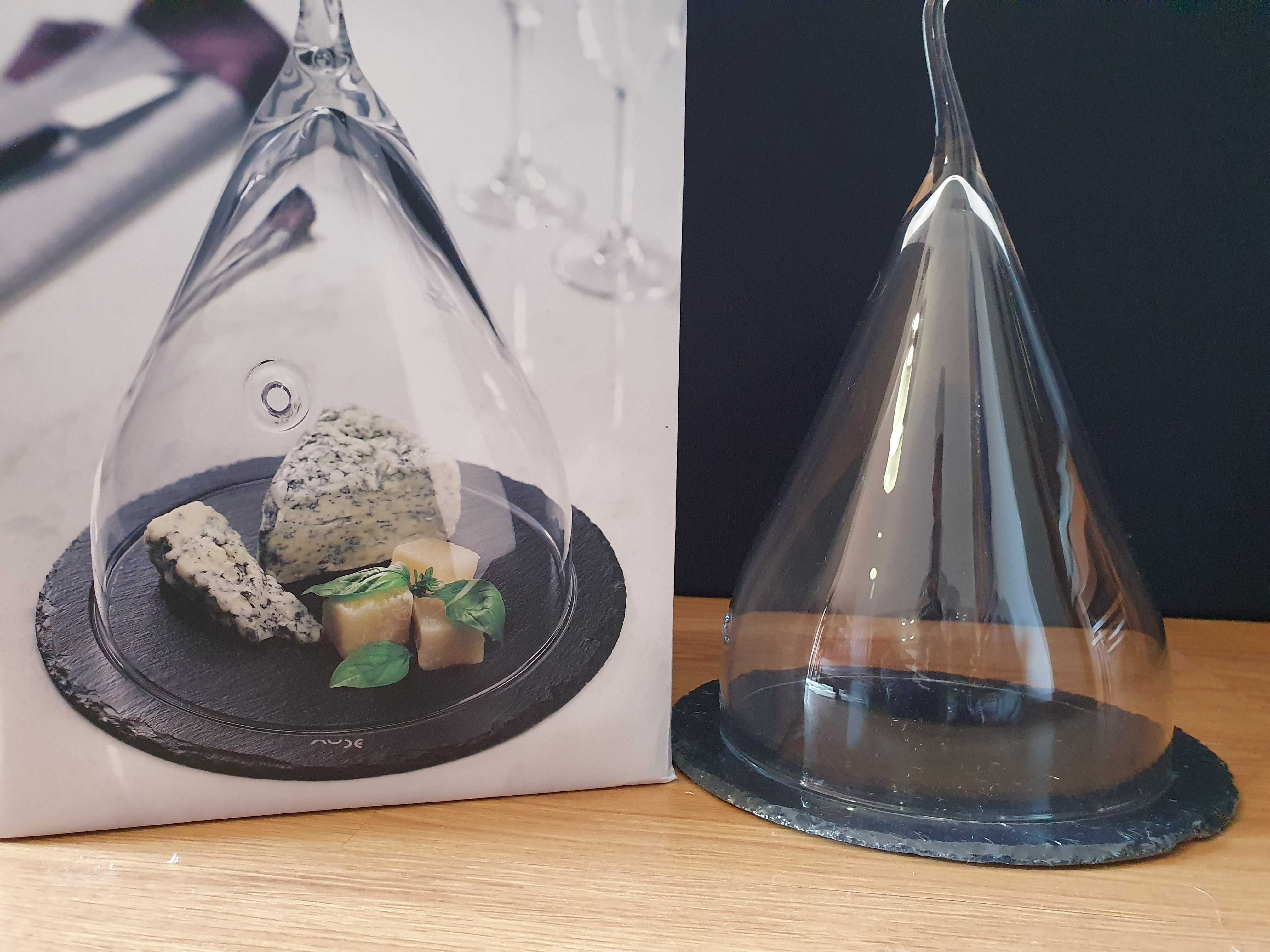 Base em pedra para alimentos com tampa de vidro Nude Glass