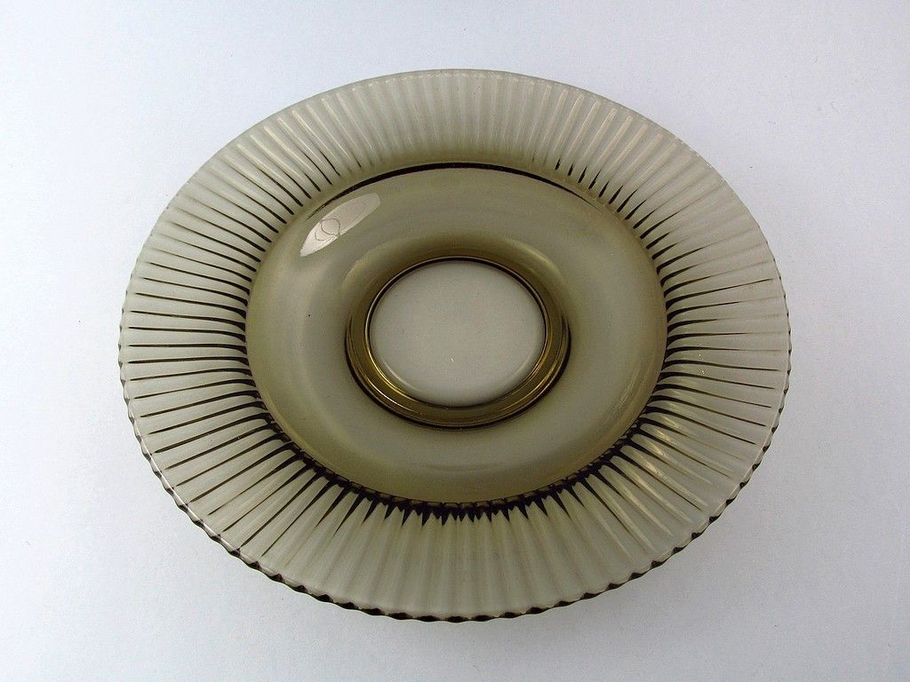vintage piękna patera szklana talerz na ciasto