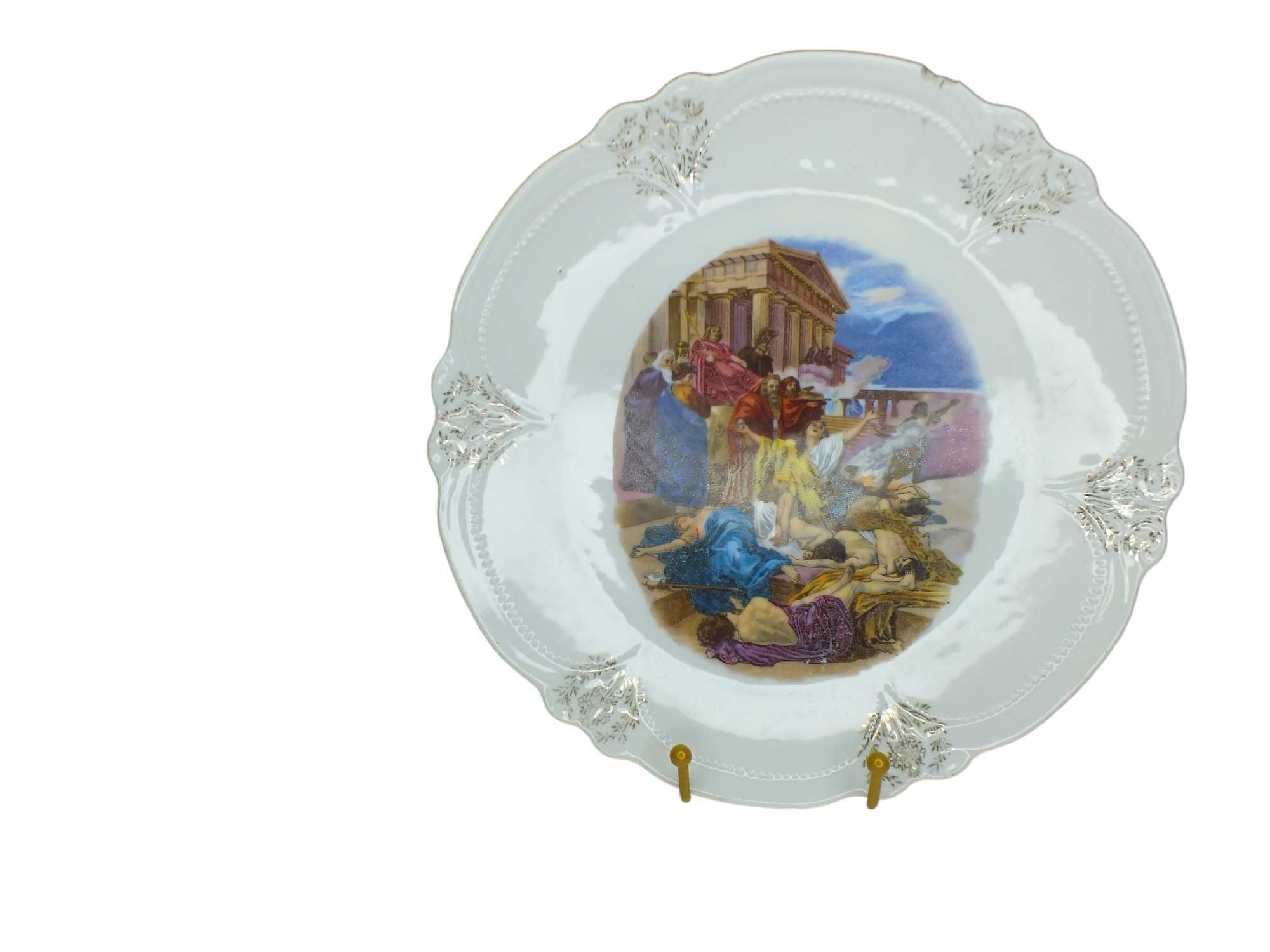 Patera zabytkowa porcelana scena antyczna B111213