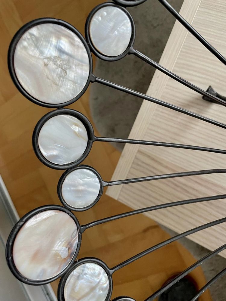 Patera misa kosz na owoce MASA perłowa i metal UNIKAT Designerska