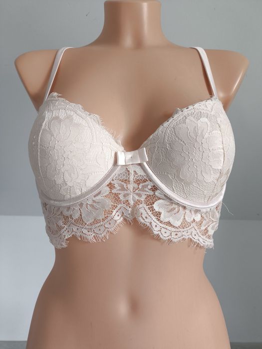 Koronkowy biustonosz stanik push up koronkowe plecy