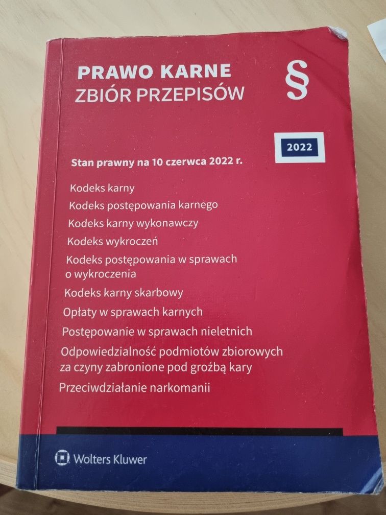 Prawo Karne zbiór przepisów 2022/2024 kodeks karny,wykroczeń skarbowy