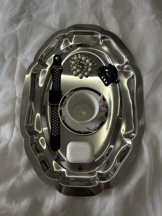 Блюдо, разнос з сталі Італія 18/10 Вінтаж