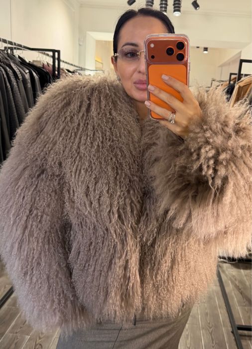 Шуба лама натуральна