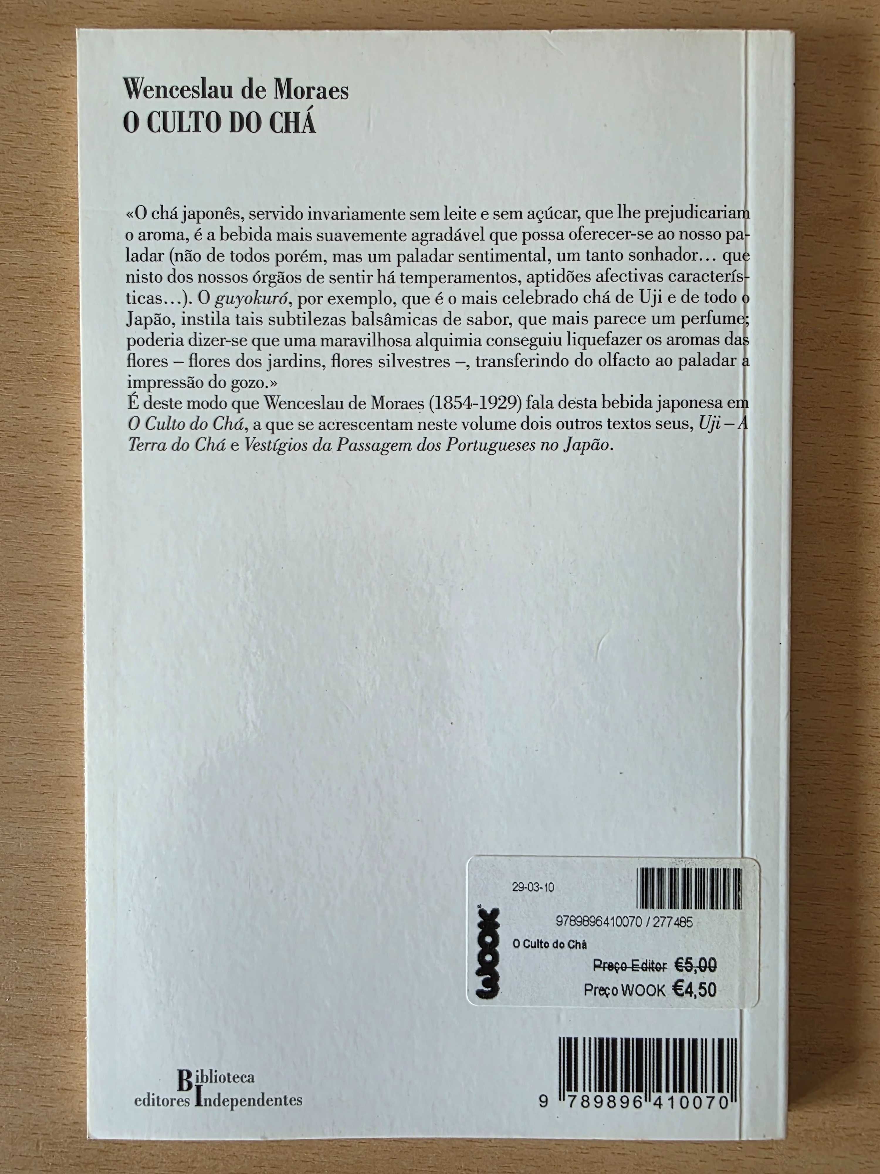 Livro "O Culto do Chá" de Wenceslau de Moraes