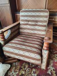 Fotele brązowe beżowe drewniane
