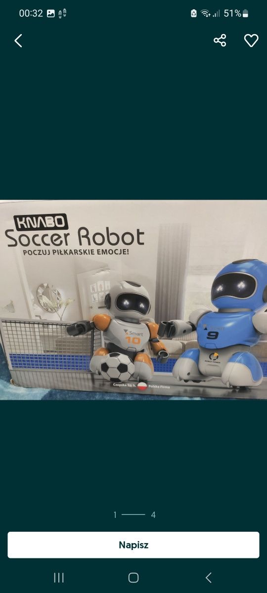 Roboty zabawka sterowane