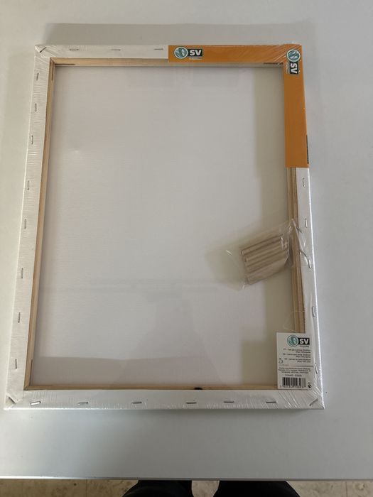 Tela para pintura a oleo ou acrilico 35 x 45 cm 100 % algodao 280 g m2