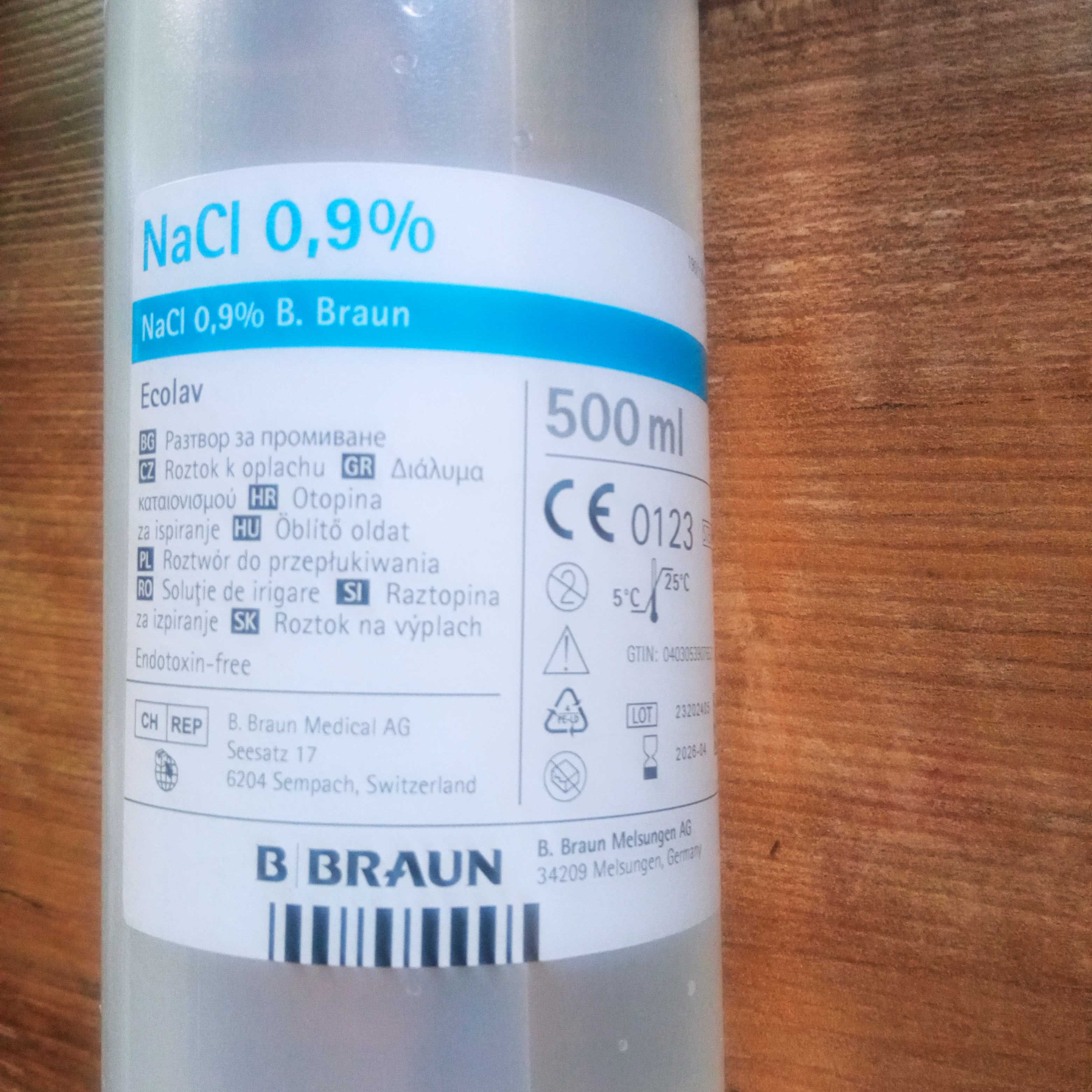 roztwór do przemywania NaCl 0,9%, 500 ml