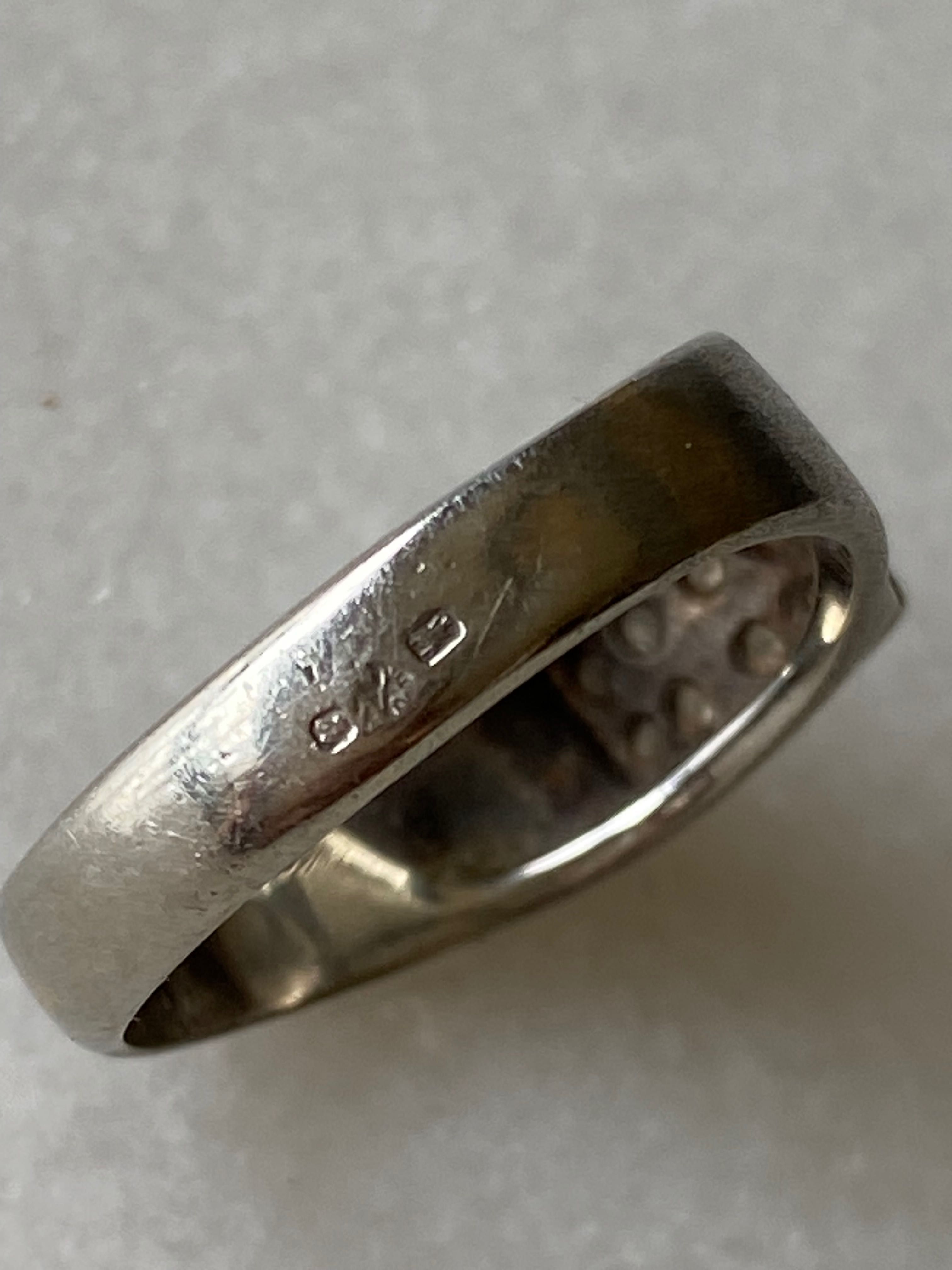 Anel Ouro Português Contrastado 19,2 Qt 12 Diamantes 0,6 ct tamanho 16