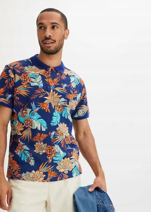 B.P.C t-shirt polo męski bawełniany z nadrukiem ^44/46, S