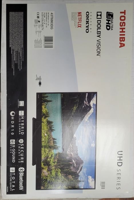 Telewizor 43" Toshiba 43'' 4K UHD HDR Czarny