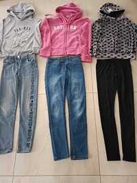 Bluzy, legginsy, jeansy - zestaw na wiosnę 152