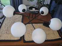 Lampa plafon 6 kloszy szklanych styl nowoczesny/klasyczny