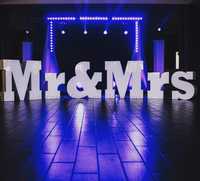 Napis ledowy Mr&Mrs