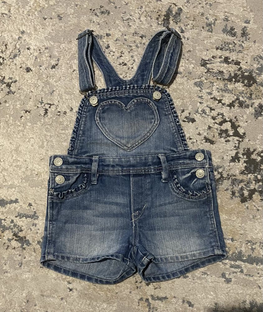 Ogrodniczki jeansowe H&M rozm 110 krótkie na lato dla dziewczynki