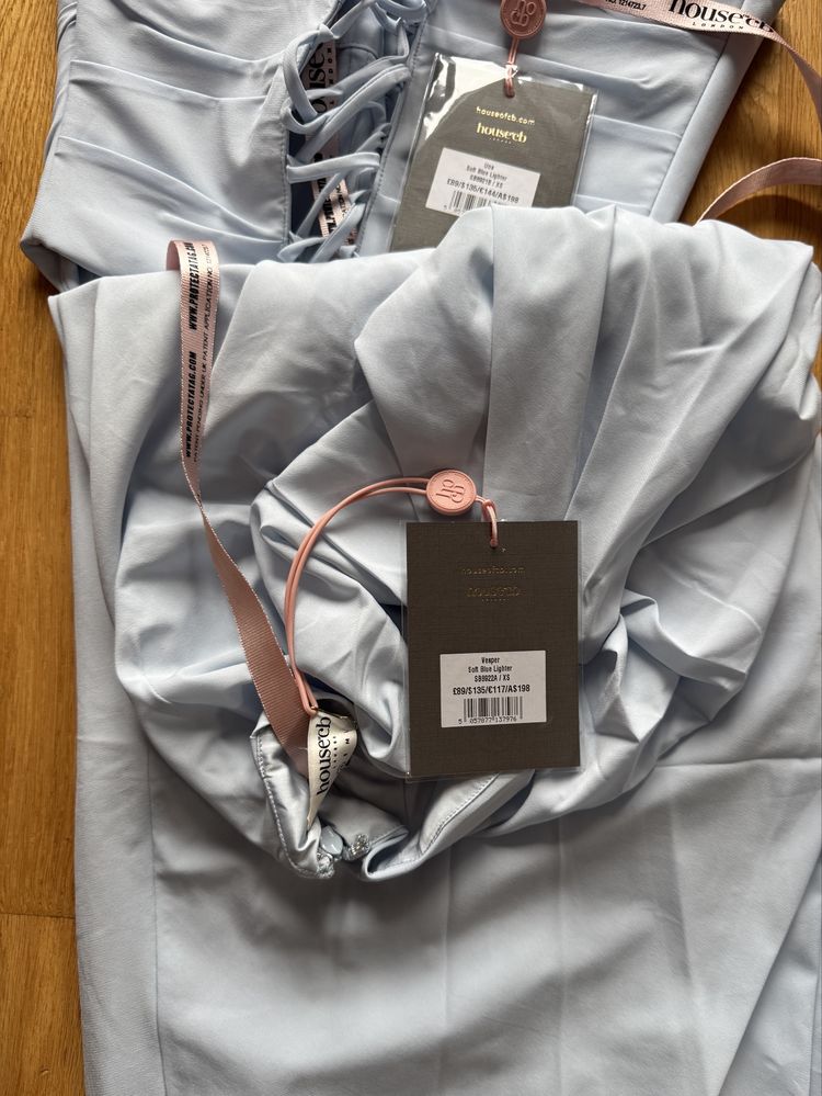 House of cb vesper spódnica + gorset soft blue jasnoniebieski