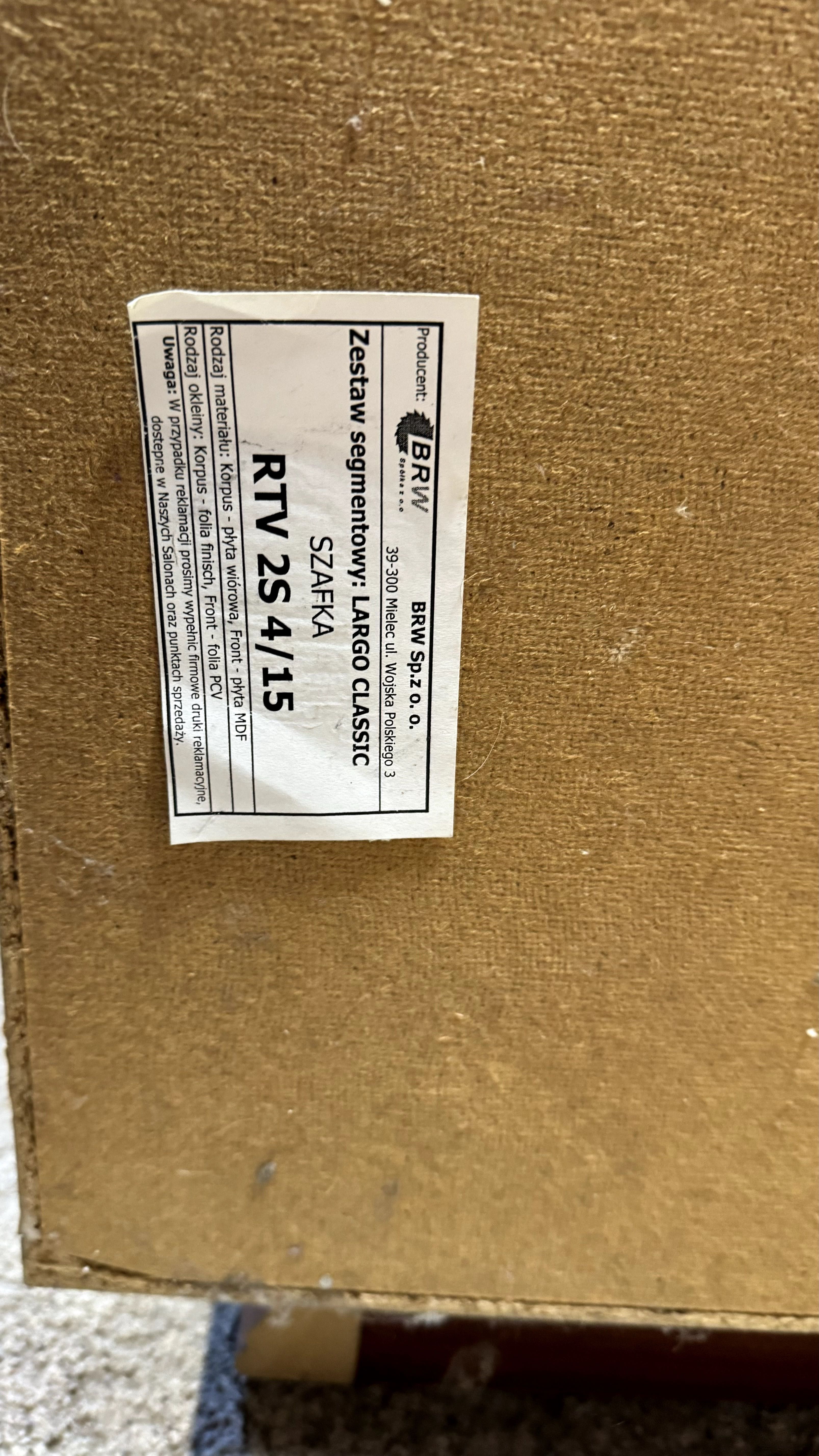 szafka RTV LARGO CLASSIC - RTV 2S 4/15