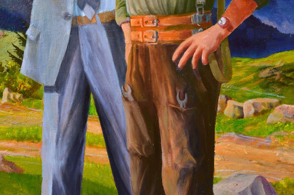 Картина художника Адамяк П. "Електрики", 1988 рік