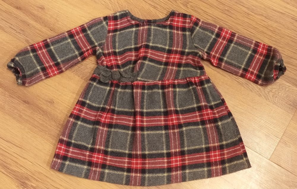 Zara sukieneczka krata 18-24m święta