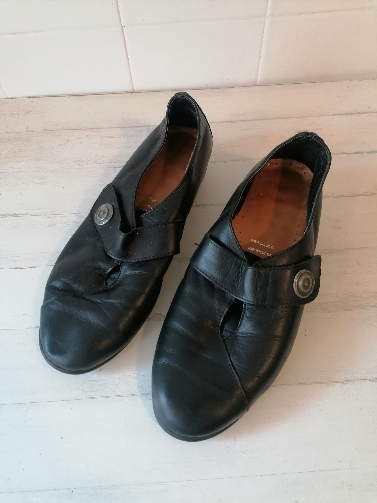 Sapatos Clássicos Sola Alta em Pele Pupilo Confort - Tamanho 38