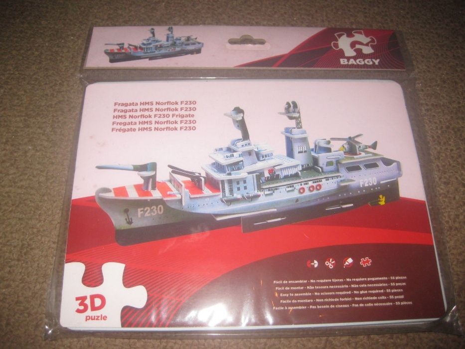 5 Puzzles 3D/Novos e Embalados!