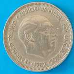 25 Pesetas de 1957 Francisco Franco